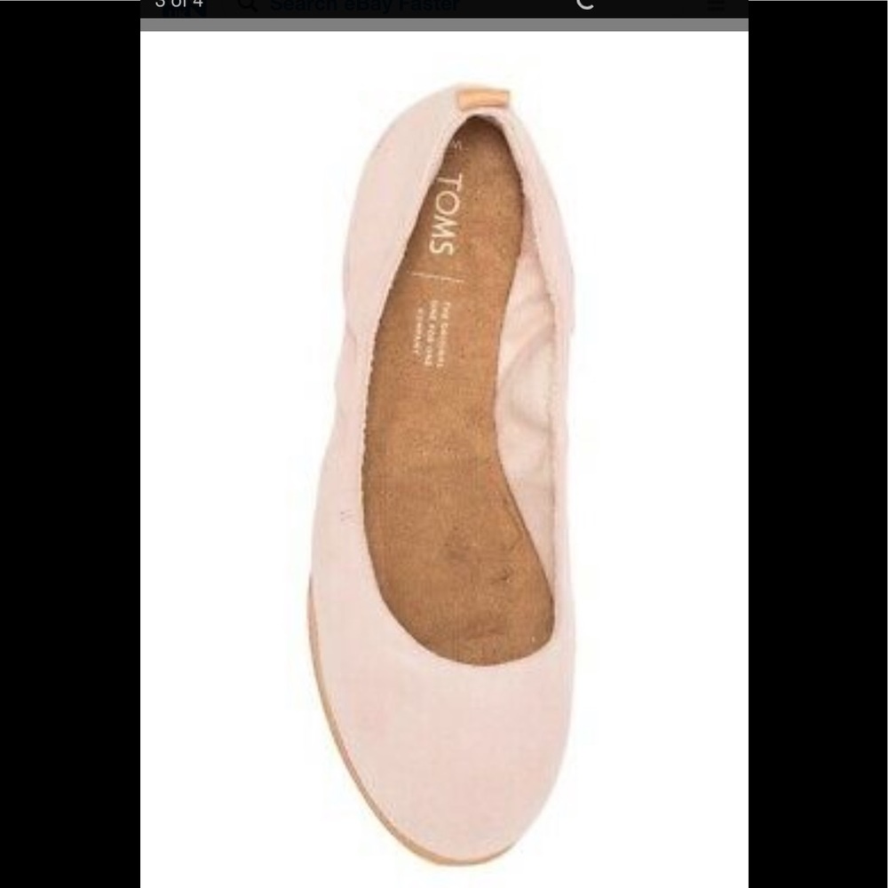 NWT Toms Blush Suede Flats